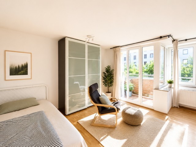 Blick in den Raum - Balkon Wohnung M�nchen