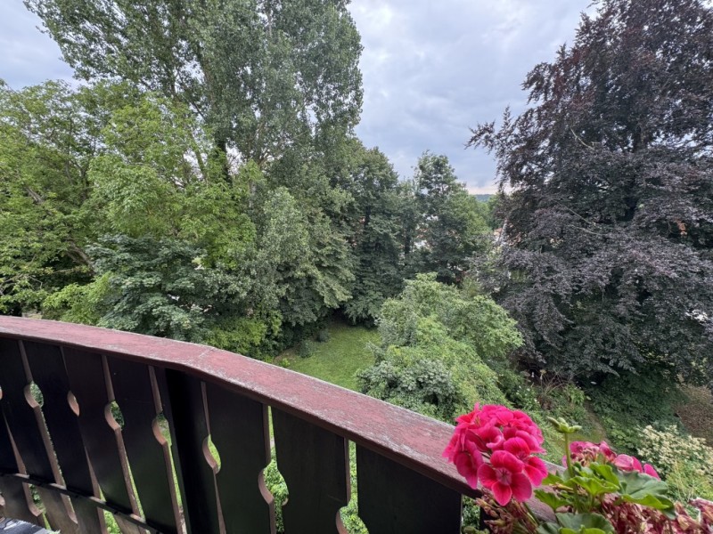 Blick von den Balkonen Mehrfamilienhaus F�rstenfeldbruck