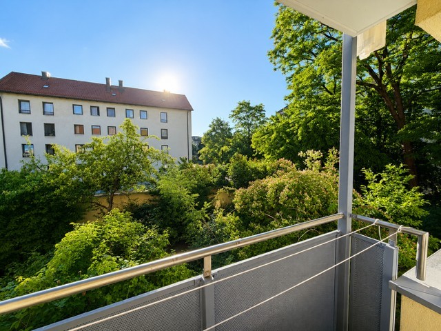 Blick vom Balkon Wohnung M�nchen