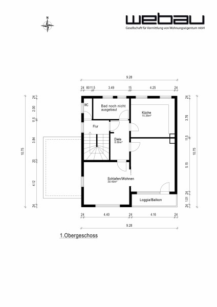 Plan 1. OG Mehrfamilienhaus F�rstenfeldbruck