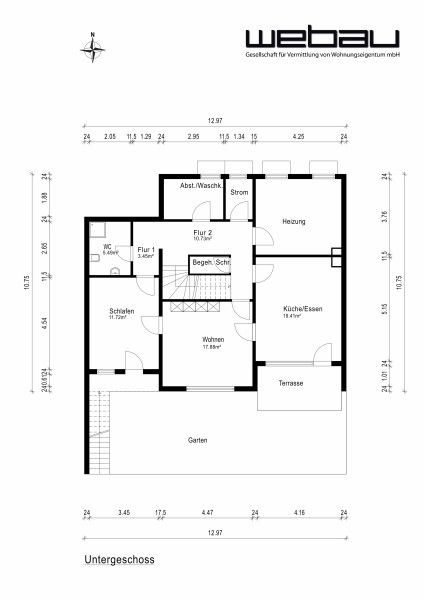 Plan UG Mehrfamilienhaus F�rstenfeldbruck