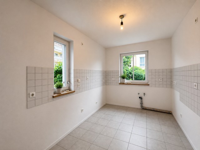 Die K�che - 2 Fenster Wohnung M�nchen